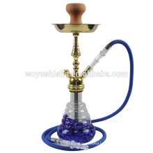 Guangzhou WOYU small sheesha chicha 1 hose gold pipe glass shisha hookah